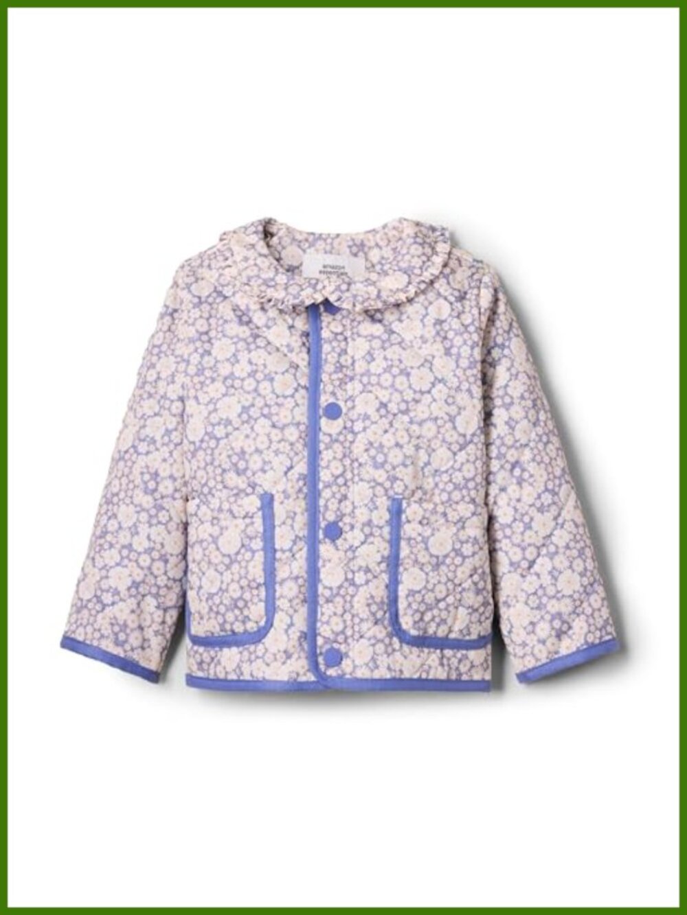 Sofia Grainge Toddler Baby Girls Quilted Field Jacket Ruffle Insulated Coat